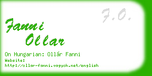 fanni ollar business card