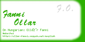 fanni ollar business card